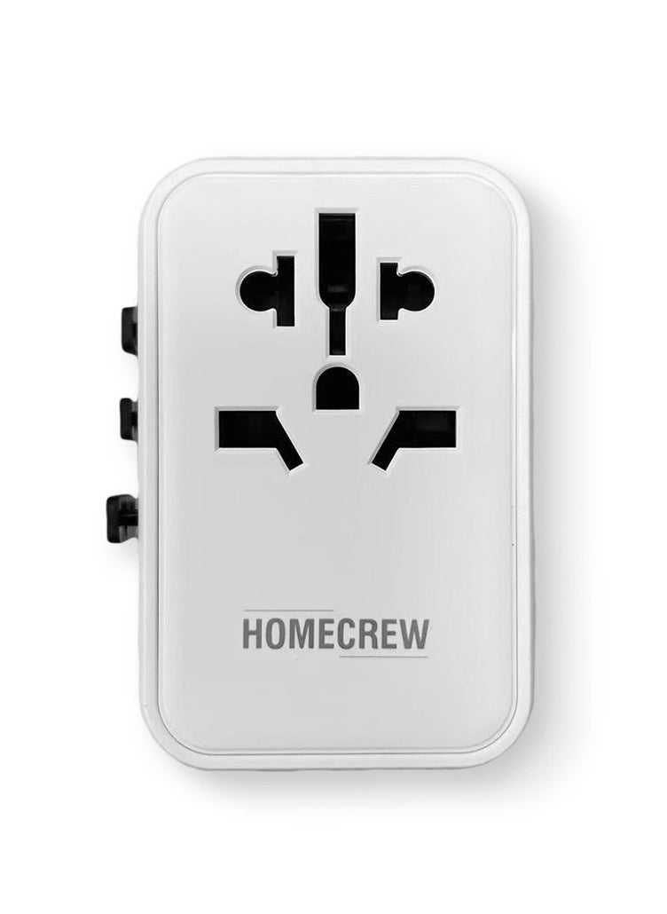 ماركة غير محددة شاحن حائط سريع 45 وات من HOMECREW محول سفر عالمي عالمي مزود بـ 3 منافذ USB و2 منافذ Type-C  - Image 3