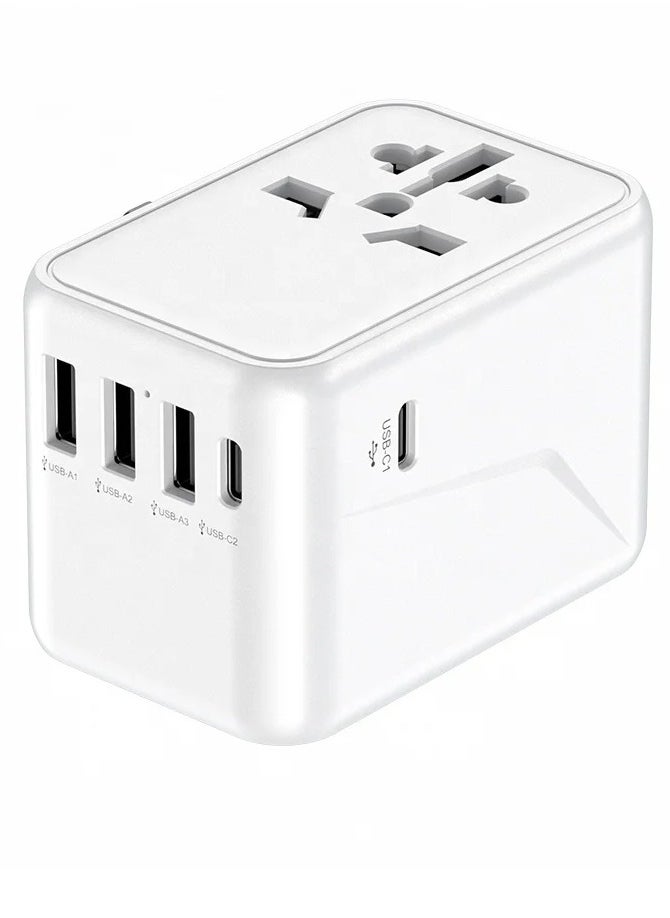 ماركة غير محددة شاحن حائط سريع 45 وات من HOMECREW محول سفر عالمي عالمي مزود بـ 3 منافذ USB و2 منافذ Type-C  - Image 1