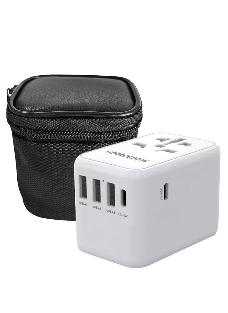 ماركة غير محددة شاحن حائط سريع 45 وات من HOMECREW محول سفر عالمي عالمي مزود بـ 3 منافذ USB و2 منافذ Type-C  - Image 2