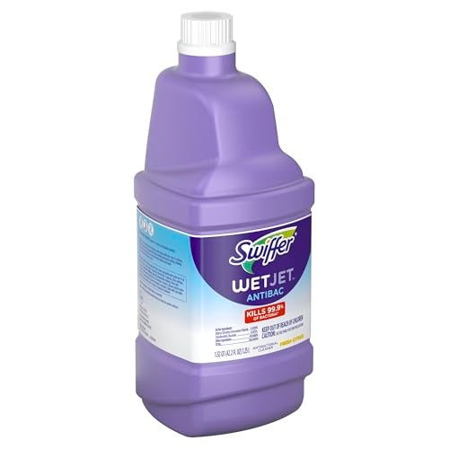 Swiffer WetJet Antibacterial Solution Refill for Floor Mopping and Cleaning, All Purpose Multi Surface Floor Cleaning Solution, Fresh Citrus Scent, 1.25 Liters - Image 2