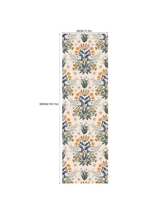 Bluejw Hot Sale At Home And Abroad Living Room Background Removable Wallpaper Green Plant Flower Figure Seamless Self-adhesive Wallpaper RW444-445 - Image 1