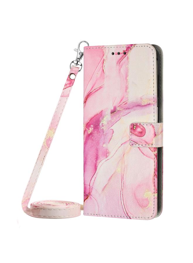 اس-توب جراب هاتف جلدي بتصميم رخامي مطلي لهاتف Samsung Galaxy S22 5G - Image 2