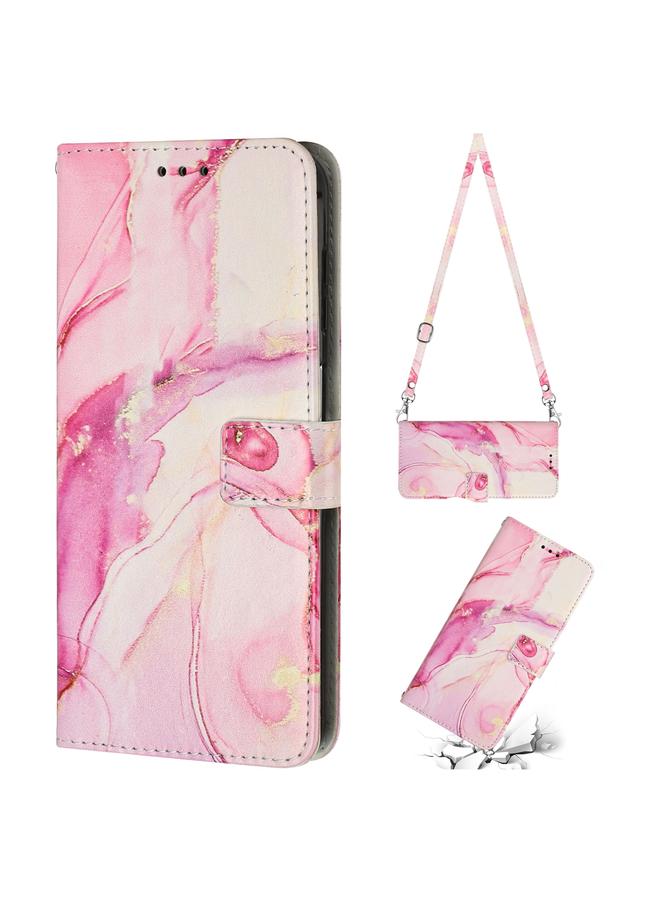 اس-توب جراب هاتف جلدي بتصميم رخامي مطلي لهاتف Samsung Galaxy S22 5G - Image 1