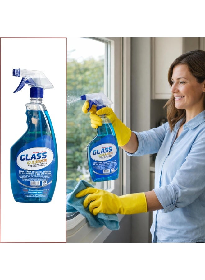 Royal Apex Glass Cleaner Spray 650ml – Streak-Free Window & Mirror Cleaning Solution, Multi-Surface Glass Cleaner with Trigger Spray Bottle for Home, Office & Car - Image 2
