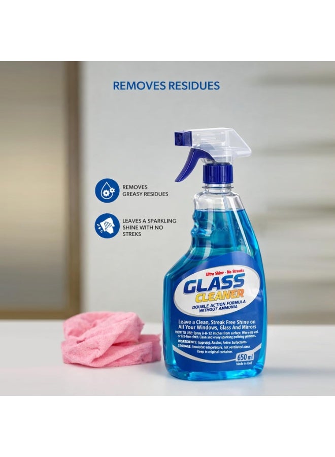 Royal Apex Glass Cleaner Spray 650ml – Streak-Free Window & Mirror Cleaning Solution, Multi-Surface Glass Cleaner with Trigger Spray Bottle for Home, Office & Car - Image 4