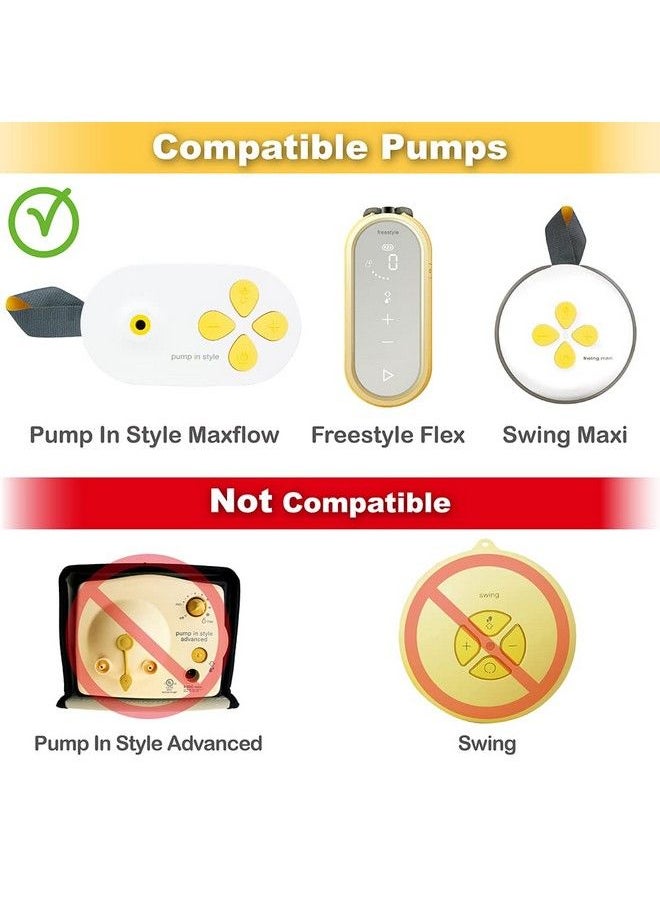 NENESUPPLY Connectors Compatible With Medela Personal Fit Flex Connector. Work With Pump In Style Maxflow Freestyle Flex Swing Maxi Breastpumps Not Original Medela Pump Parts. Incl. Membrane And Valve  - Image 4