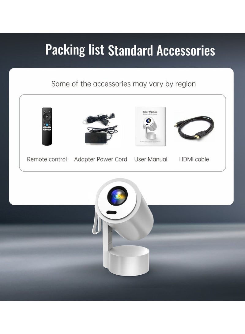 Crony بروجيكتور ميني محمول CRONY R3P – بروجيكتور ذكي LED بدقة 1080P مع فك تشفير 4K، بطارية مدمجة بسعة 15,000 مللي أمبير، نظام أندرويد 13، واي فاي 2.4G/5G، تركيز تلقائي، 250 لومن - Image 3