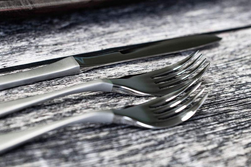 Knork Original Cutlery Utensils Flatware Set, 20 Piece (Service for 4), Duo Silver - Image 4