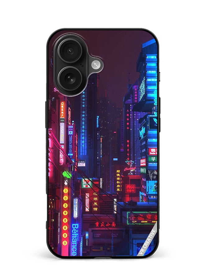 VR CREATIVE Protective Case Cover For Apple iPhone 16 Street Nights Design Multicolour