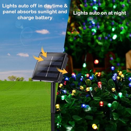 GIGAWATTS Solar String Light Outdoor Lighting with 32m 300 LED Light Weather Resistant Decorative Strip Versatile for Home Garden Balcony Party (Pack of 1) - Image 4