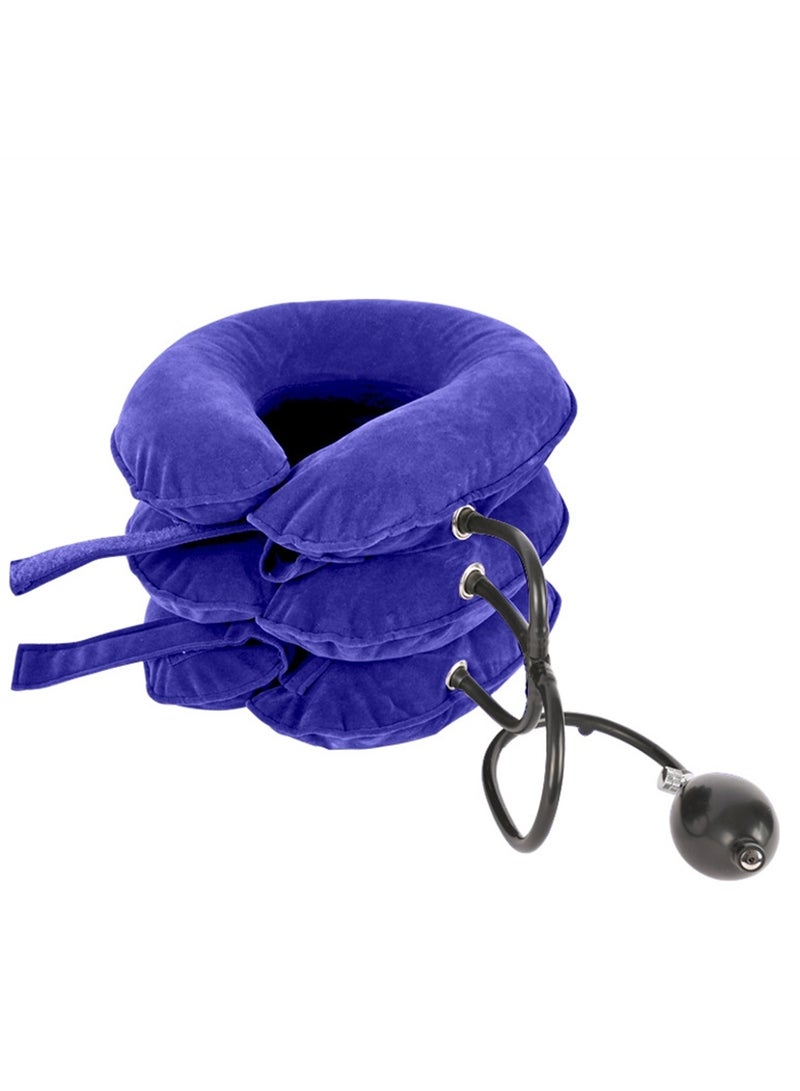 Generic Inflatable flocked neck brace corrector neck support protection home car neck protection  - Image 1