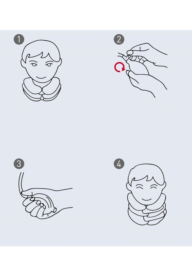 Generic Inflatable flocked neck brace corrector neck support protection home car neck protection  - Image 2