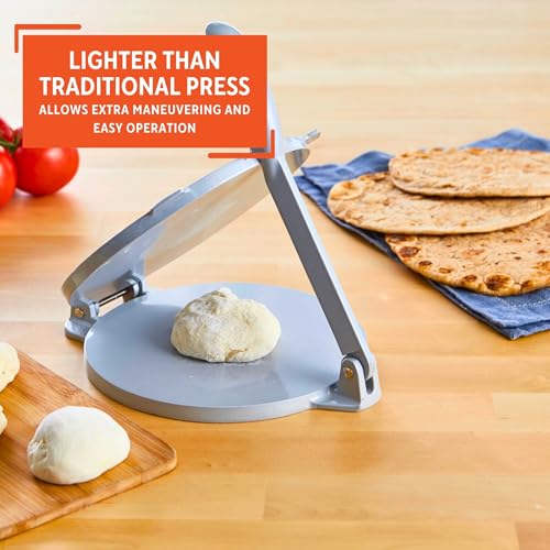 IMUSA USA MEXI-86009M Cast Aluminum Tortilla & Roti Press 8-Inch, Silver - Image 5