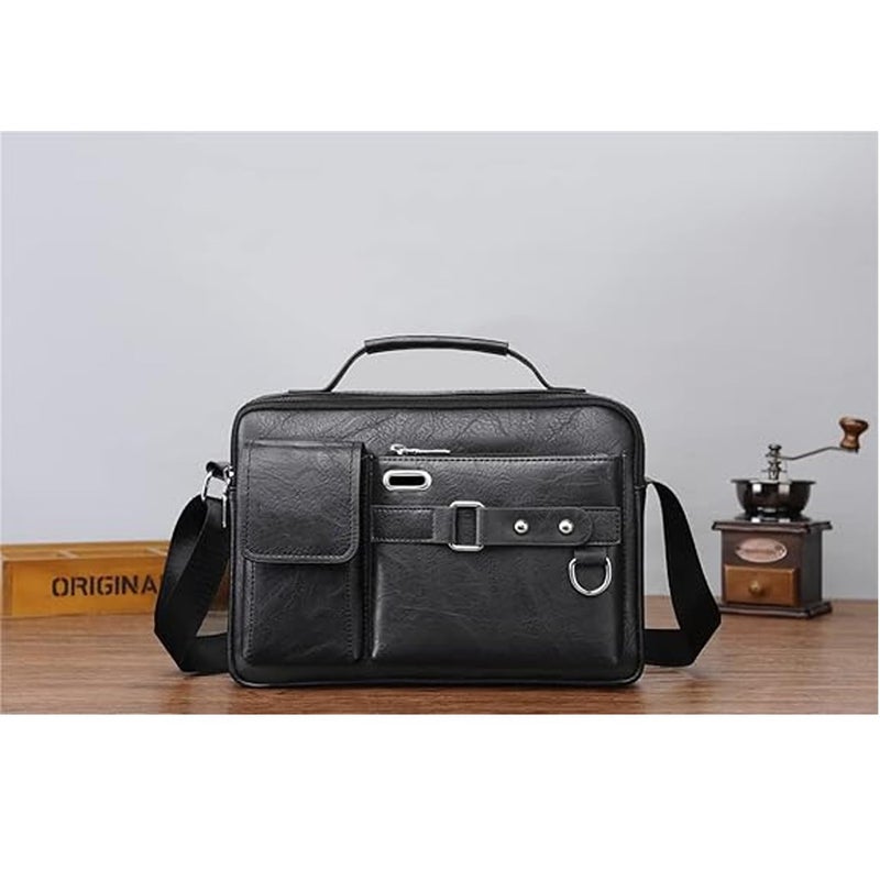 Handcuffs Crossbody Sling Bag for Men & Women | PU Leather Shoulder Bag with Earphone Port & Adjustable Strap for Travel & Work - Image 4