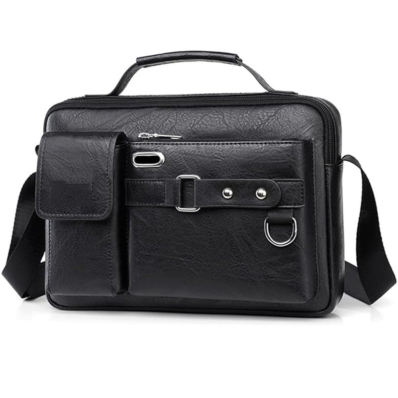 Handcuffs Crossbody Sling Bag for Men & Women | PU Leather Shoulder Bag with Earphone Port & Adjustable Strap for Travel & Work - Image 2