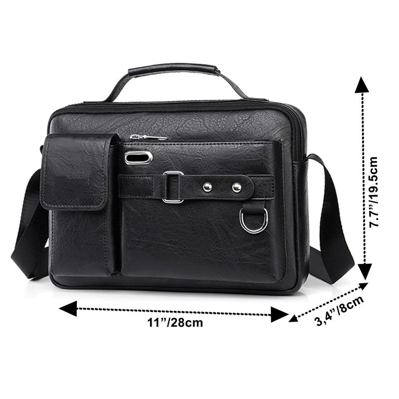 Handcuffs Crossbody Sling Bag for Men & Women | PU Leather Shoulder Bag with Earphone Port & Adjustable Strap for Travel & Work - Image 5