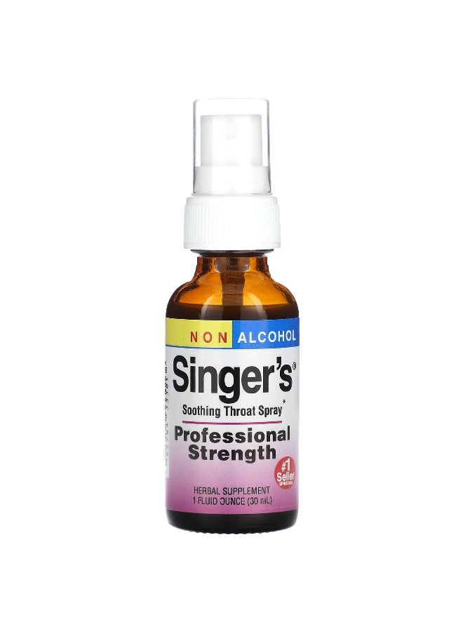 Herbs Etc., Singer's, Soothing Throat Spray, Non Alcohol, 1 fl oz (30 ml) (Packaging may vary) - Image 1