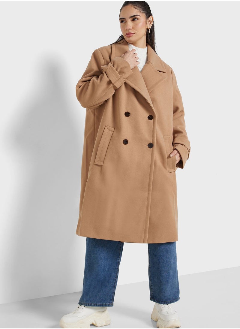 Button Detail Coat