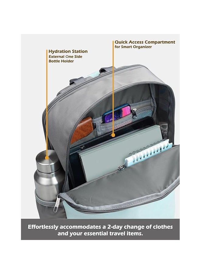 Lavie Sport 43cm Chairman 24 Litres Backpack with Padded Laptop Sleeve | Vegan Leather Business Backpack for Men & Women | Durable Office Bag | Upto 14 inch Notebook/MacBook Compatible - Image 3