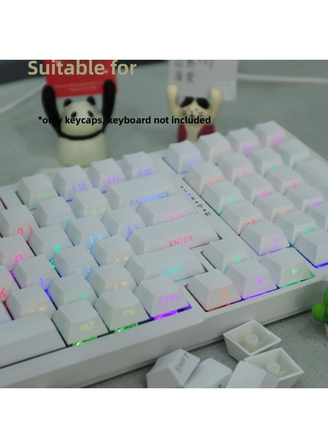 Original CHERRY Height PBT Two-color Side Engraved Transparent Mechanical Keyboard Key Cap Large Full Set Of 75 98 Matching-Color:Original Cherry Height-140 Key Side-engraved Translucent Keycaps-black-bag  - Image 5