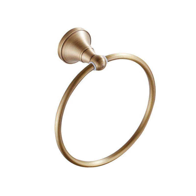 Leyden Towel Ring Antique Brass Hand Towel Holder Bathroom Accessories Brushed Shower Towel Hanger Round Wall Mounted - Image 1