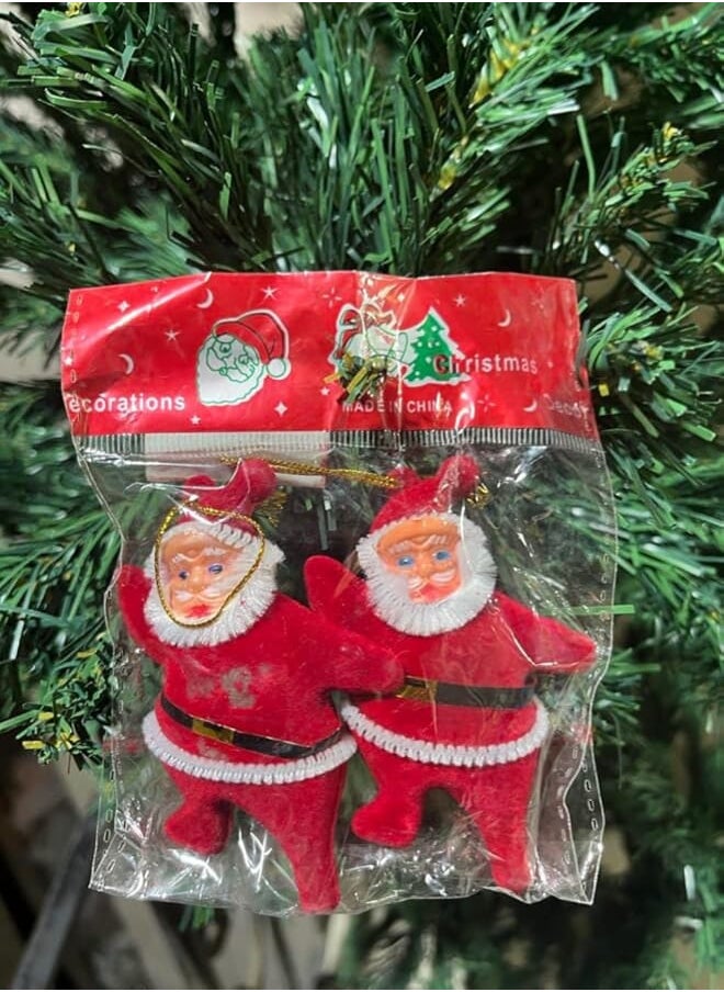 2 PCS Little Santa Claus Christmas Decoration Gift Christmas Supplies Christmas Tree Pendant 