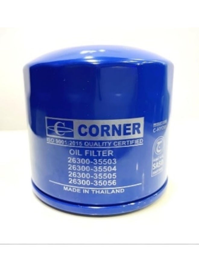 Corners Quality Oil Filter for Korean Cars (Tucson - Elantra - Cerato) Brand Corner Thai CORNER Filter Engine Oil (26300-35503) (26300-35504) (26300-35505) (26300-35506)