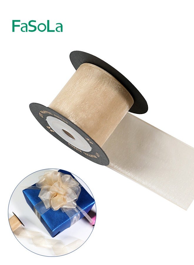 Fasola Chiffon Sash Ribbon Webbing Gift Box Decoration Gift Wrap Bow Handmade Gift Flower Suitable for Wedding Bouquet Gift Wrap Hair Decoration Party Decoration  - Image 1