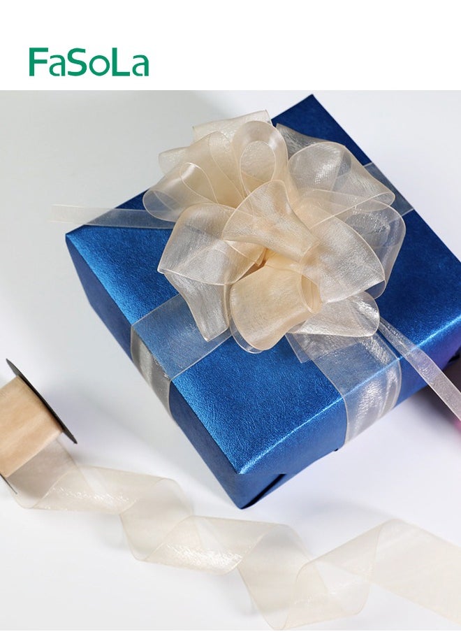 Fasola Chiffon Sash Ribbon Webbing Gift Box Decoration Gift Wrap Bow Handmade Gift Flower Suitable for Wedding Bouquet Gift Wrap Hair Decoration Party Decoration  - Image 2
