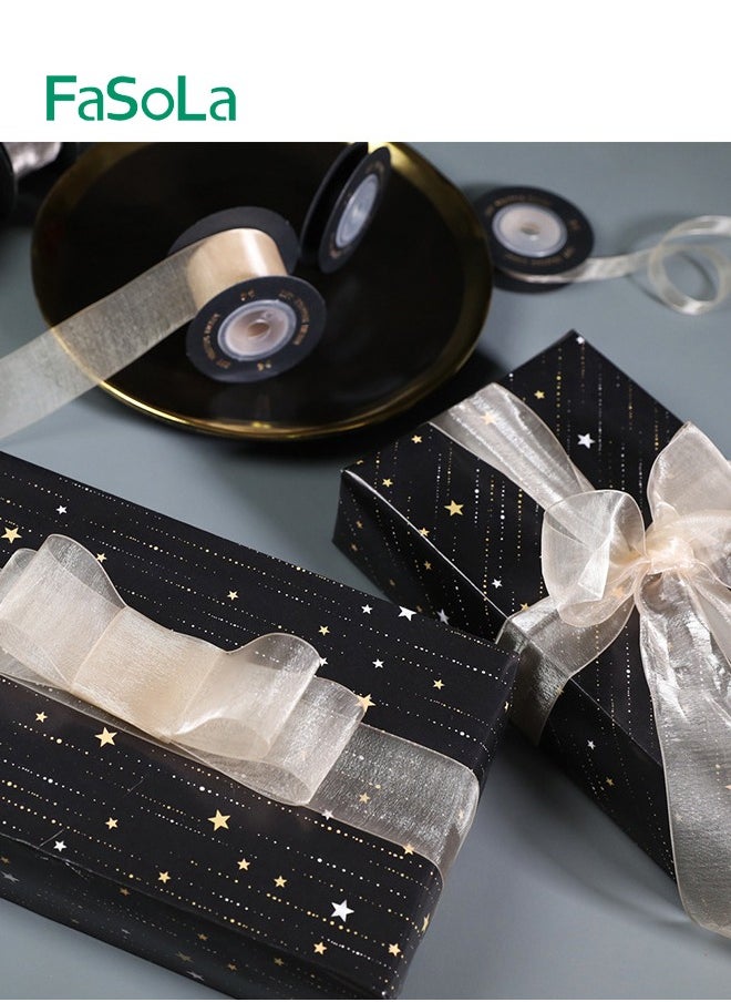 Fasola Chiffon Sash Ribbon Webbing Gift Box Decoration Gift Wrap Bow Handmade Gift Flower Suitable for Wedding Bouquet Gift Wrap Hair Decoration Party Decoration  - Image 3