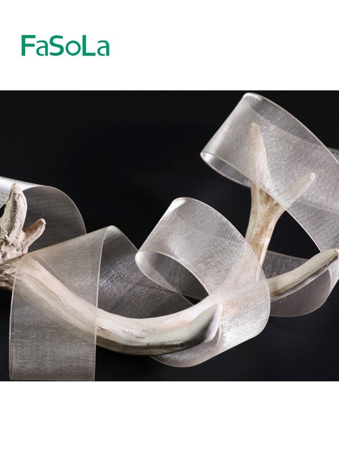 Fasola Chiffon Sash Ribbon Webbing Gift Box Decoration Gift Wrap Bow Handmade Gift Flower Suitable for Wedding Bouquet Gift Wrap Hair Decoration Party Decoration  - Image 5
