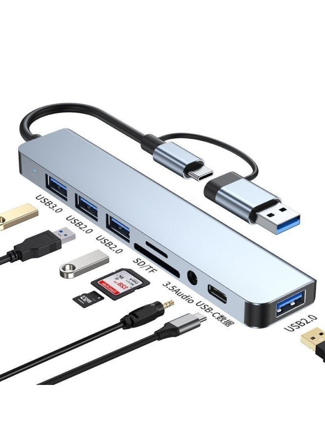 Generic - Typec Expansion Dock Usb3.0 Dual-port Docking Station Splitter Hub All-in-one Computer Tablet With Mouse And Keyboard-Number Of Interfaces:Computer Multi-interface Expansion Hub [one-to-one Customer Service] - Dual Interface Seven-in-one 4-port Usb + Dual Typec - Image 1