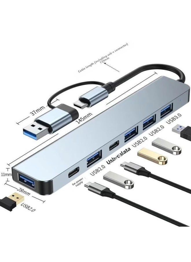Generic - Typec Expansion Dock Usb3.0 Dual-port Docking Station Splitter Hub All-in-one Computer Tablet With Mouse And Keyboard-Number Of Interfaces:Computer Multi-interface Expansion Hub [one-to-one Customer Service] - Dual Interface Seven-in-one 4-port Usb + Dual Typec - Image 1