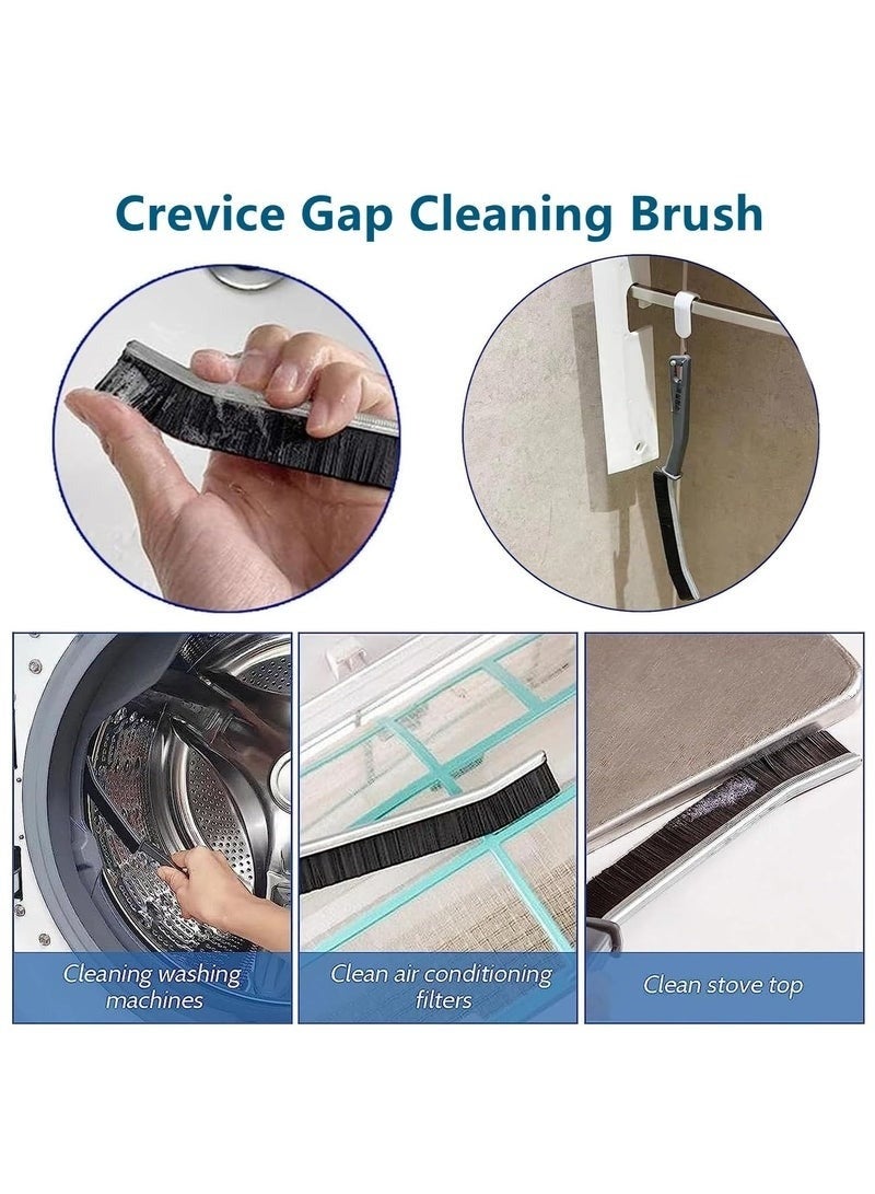 هابي هوم 6 قطع من فرش تنظيف شقوق الحمام، فرشاة تنظيف الاخاديد، فرشاة تنظيف الفجوات، فرشاة تنظيف فجوات الحمام، فرش الزوايا الميتة متعددة الوظائف، فرش نوافذ متعددة الوظائف (اسود) - Image 5