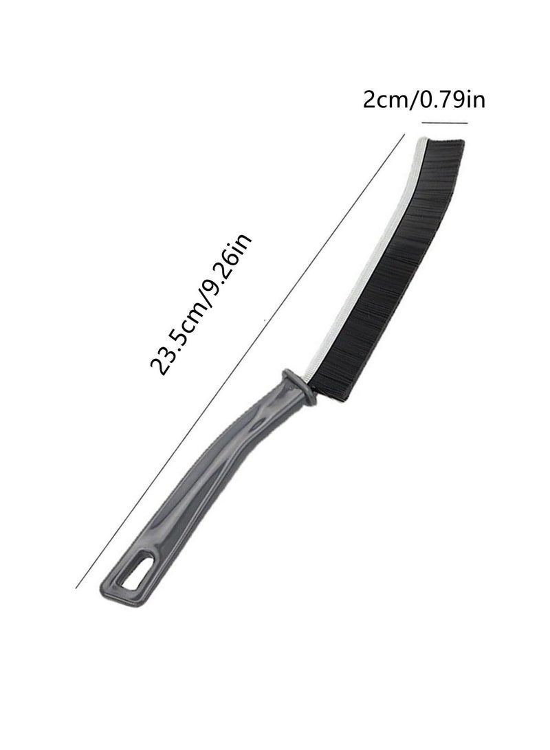 هابي هوم 6 قطع من فرش تنظيف شقوق الحمام، فرشاة تنظيف الاخاديد، فرشاة تنظيف الفجوات، فرشاة تنظيف فجوات الحمام، فرش الزوايا الميتة متعددة الوظائف، فرش نوافذ متعددة الوظائف (اسود) - Image 2