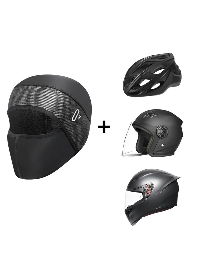 Excefore - Cycling Windproof Thermal Cap, Bike Thermal Hat, Cycling Helmet Liner, Running Windproof Beanie, for Cycling Motorcycle, Bike, Running (Black) - Image 1
