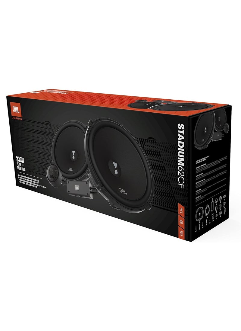 JBL - JBL Stadium 62CF 2-Way Car Sound System - 330 Watt Components Car Speaker Box Set with 165 mm 2-Way Component Speaker System - Image 1
