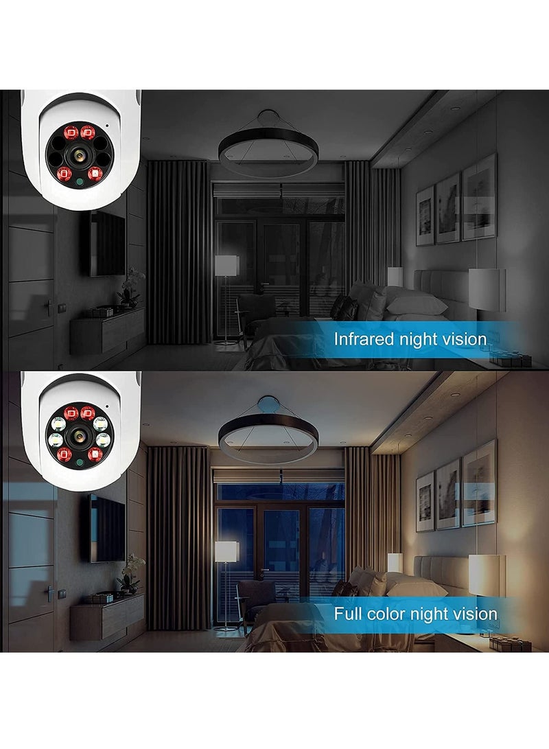 Bulb 1080P 2.4GHz WiFi 360 Degree Panoramic Night Vision 2-Way Audio, Smart Motion Detection and Alarm Surveillance Cameras - Image 5