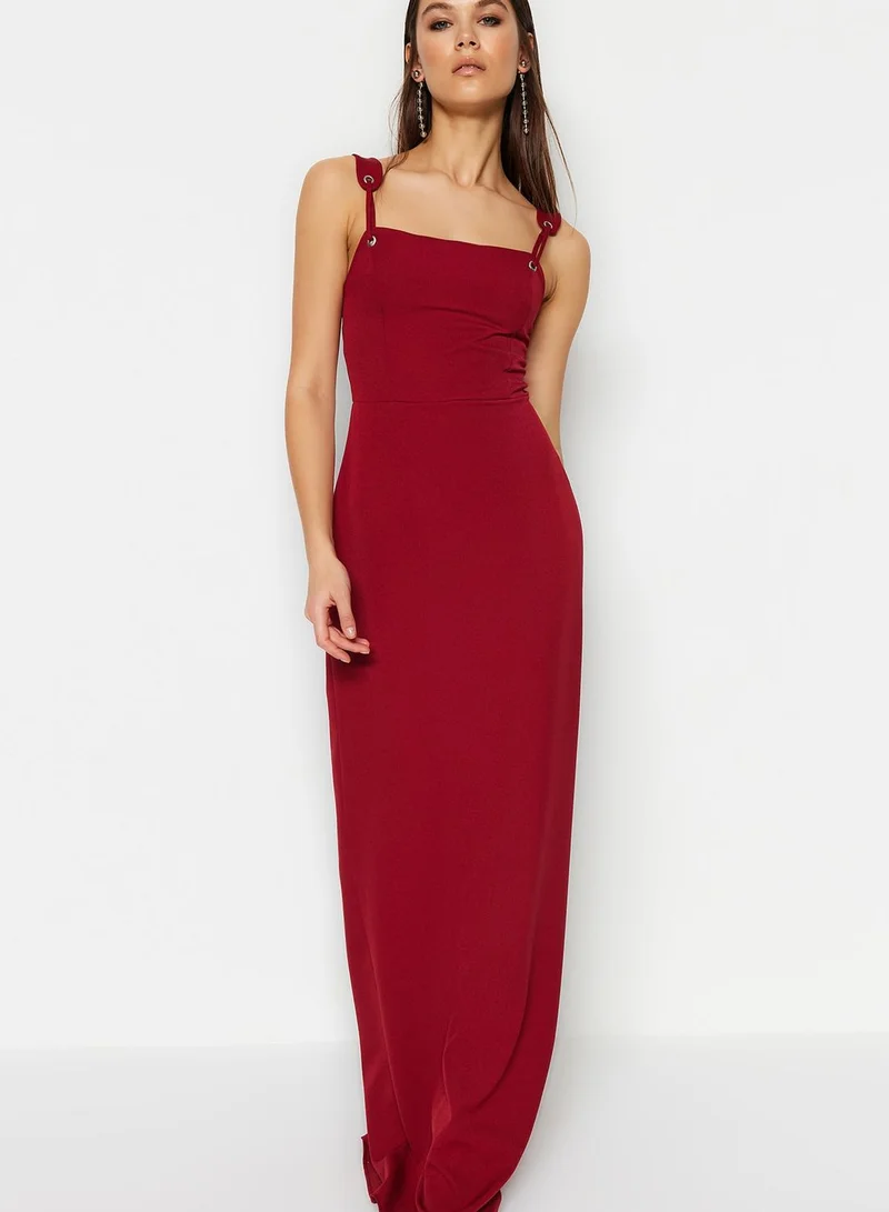 trendyol Square Neck Knitted Dress