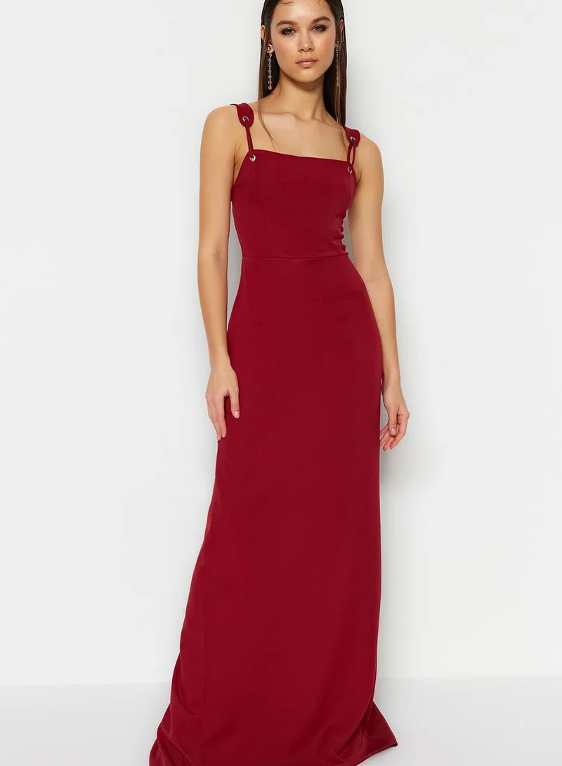 trendyol Square Neck Knitted Dress