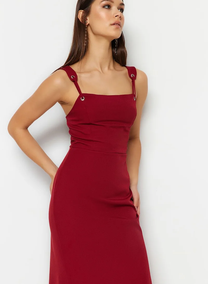 trendyol Square Neck Knitted Dress