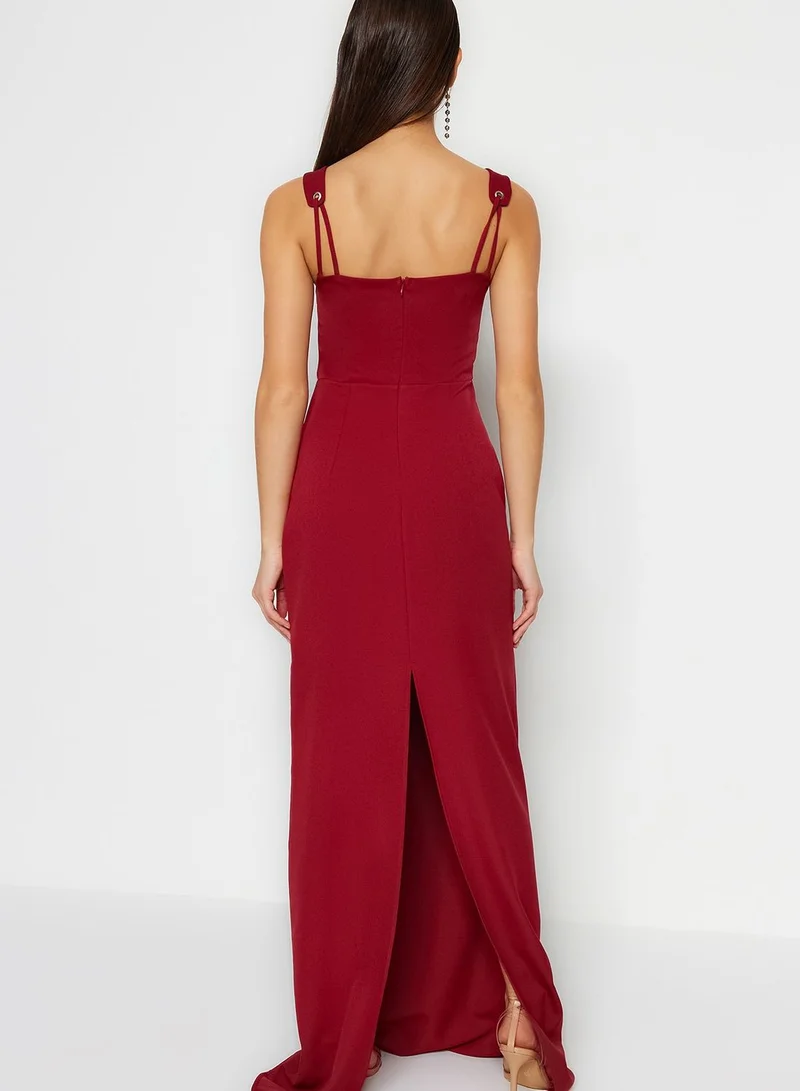 trendyol Square Neck Knitted Dress