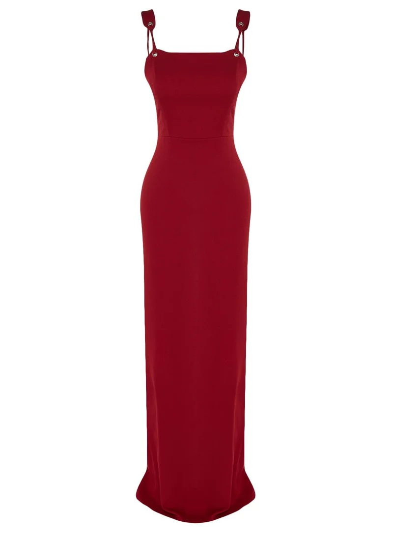 trendyol Square Neck Knitted Dress