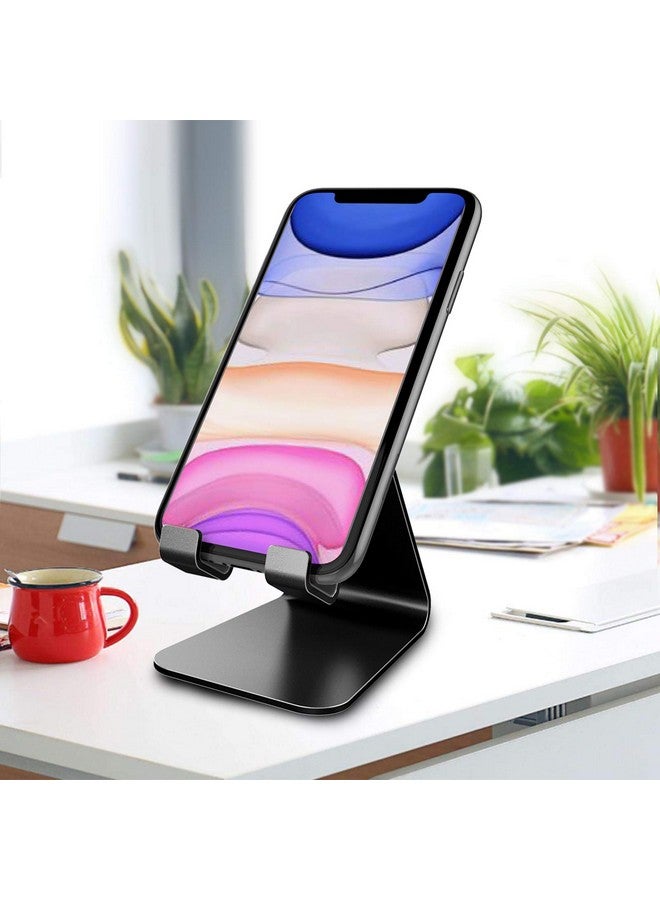 CreaDream Cell Phone Stand, Cradle, Holder, Aluminum Desktop Stand Compatible with Switch, All Smart Phone, iPhone 11 Pro Xs Max Xr X Se 8 7 6 6s Plus SE 5 5s-Black - Image 2