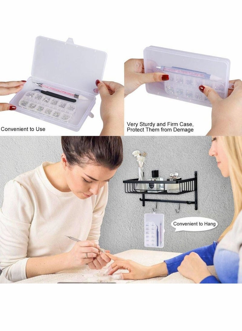 واي آند دي Crystal AB Nail Art Rhinestones Decorations Stones for Supplies and Clear with Pick Up Tweezer Rhinestone Picker Dotting Pen Keep Fresh Never Darken - Image 3