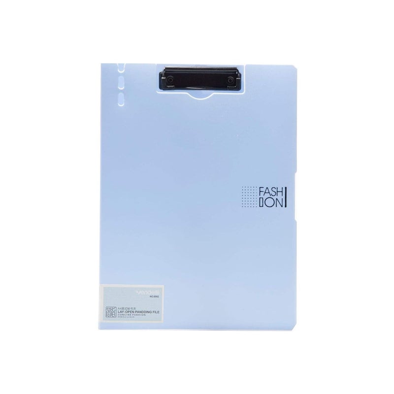 ZEBROC A4 Foldable Clipboard File Folder | 360° Flexible Writing Pad with Double Metal Clips | Vertical & Horizontal Clipboards for Students Office School Work (Blue, Vertical- Pack of 3) - Image 1