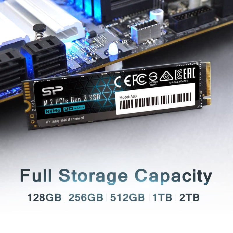 SP Silicon Power Silicon Power 256GB NVMe M.2 PCIe Gen3x4 2280 SSD (SP256GBP34A60M28) - Image 4