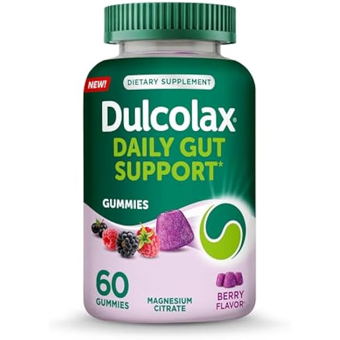 Dulcolax Daily Gut Support Gummies, Magnesium Formula, Stimulant-Free, Berry Flavor, 60 Count - Image 1