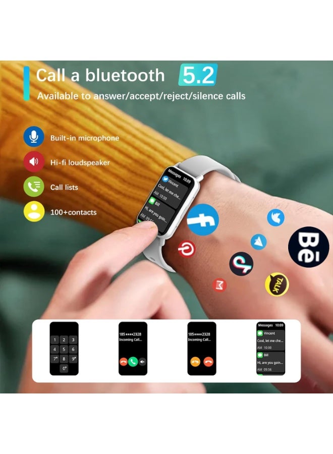 PEJE Smartwatch,Smart Watch for Men(Answer/Make Calls)1.45” HD Display,120+ Sport Modes,IP68 Waterproof Fitness Watch, with SpO2/Heart Rate/Sleep Monitor,Smartwatch Compatible Android iOS (Silver) - Image 3