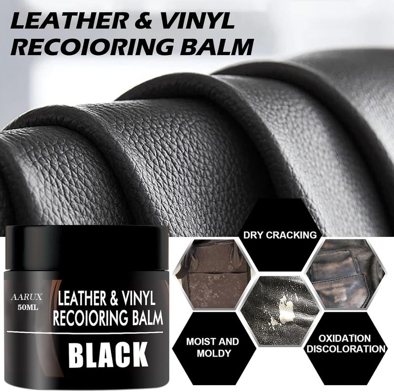AARUX Leather Scratch Repair Leather Recoloring Balm, Protects from Drying & Cracking, Enhance Life of Leather, Leather Restorer Scratches Faded Remover Leather Polish, Paint for Shoes Bags (Black) - Image 5